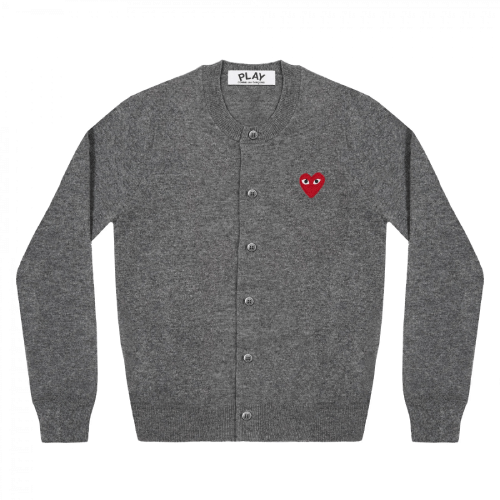 CDG-PLAY-Round-Neck-Cardigan-Red-Emblem-Grey.png