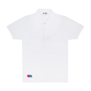 CDG Play Polo Red Heart & Blue Emblem